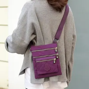 Women Small Bag Casual Lightweight Travel Crossbody Bag Nylon Cloth Mini Coin Purse Fashion Daily Use Shoulder Bag