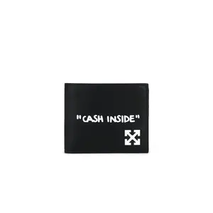 OFF-WHITE Jitney Quote Bifold Wallet in Black & White