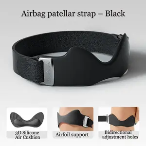 Cross-border new silicone patellar strap knee pads with professional air pockets for breathability, anti-slip properties, and injury prevention.Adjustable for shock absorption and pressure regulation.Ideal for hiking and running.