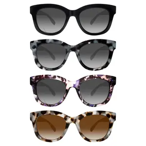 4-Piece Fashionable Dual-Focus Blue Light Blocking Reading Sunglasses Suitable For Men And Women Ideal For Vacations, Outdoor Activities, And Everyday Wear Stylish Accessory Perfect Holiday Gift