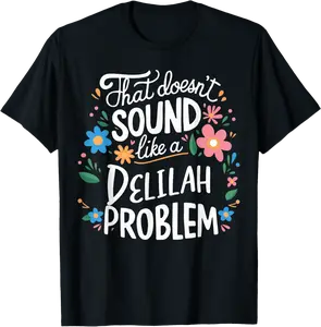 Delilah Personalized Cute Flower Girls Delilah Name T-Shirt - Miguelgonza Shop 46B0D9W68LRB