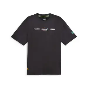 PUMA Mens Mapf1 X Mad Dog Jones Graphic Crew Neck Short Sleeve Casual Tops Casual Crew Neck - Black