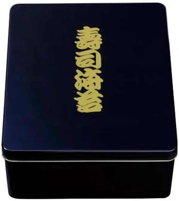 ZOTATO Japanese Full Sheet Sushi Nori Container – Black Seaweed Storage Box with Kanji, Lead-Free Tin for Fresh Seaweed Sheets – Made in Japan for Sushi Restaurants & Chefs