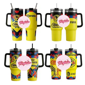 Yellow America Corona Club Soccer Tumbler, Cup Soccer Club Mug Fan Drinkware Gift, Gift for fan