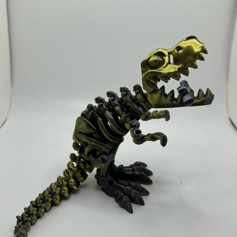Skeleton T-Rex. Articulating Art 3d Print Decor Decorative Room Ornaments Decoration Eye Figurine articulated model
