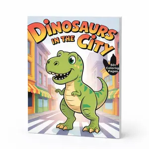 Dinosaurs in the City Coloring Book: 50+ Engaging and Easy to Color Illustrations of Dinosaurs in Our Modern World By Underhill Publishing Road Trips Rainy Day Fun