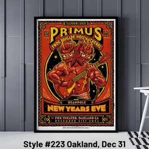 Primus All Gig POSTER UNFRAMED s - Primus Colorado Springs Ford Amphitheater POSTER UNFRAMED  - Primus Dillon POSTER UNFRAMED  - Primus POSTER UNFRAMED  Print - Primus Gift