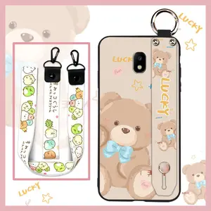 Fashion Design Cartoon Phone Case For Samsung Galaxy J730/J7 2017/J7 Pro Wristband ring Phone Holder Durable Cute Shockproof Kickstand Wrist Strap Silicone Waterproof Soft case