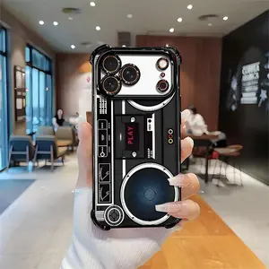 Vintage 80s Boombox Cassette Phone Case for 【iPhone 17 Pro Max】 | MagSafe Ready, Unique Cool Design Protective Case.666