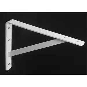 212 MAIN 16in. White Heavy-Duty Wall Shelf Bracket 208WH400, Epoxy Paint Coated, 1000 lbs Load Capacity