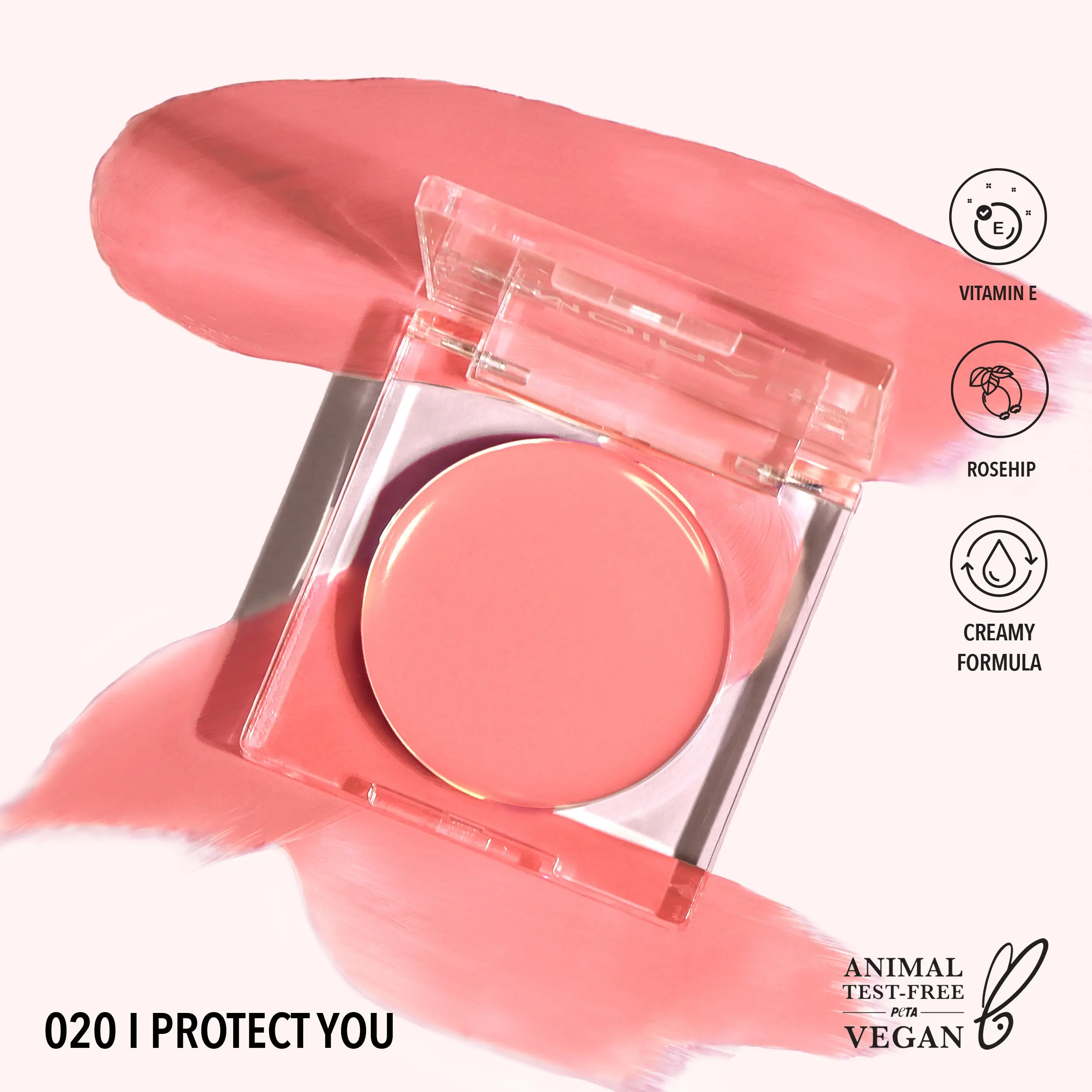 MOIRA | Loveheat Cream Blush (020) | Dewy Cream Blush with Lightweight Blendable Color