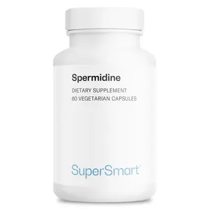 SuperSmart - Spermidine 3mg per Day - Rice Starch Extract Supplement | Non-GMO & Gluten Free - 60 Vegetarian Capsules