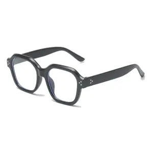 Eyeglass Frame, Retro Flat Lens Glasses, Unisex Zero Degree Eyewear With Black Frame And Eye Protection Design for Daily Casual Wear