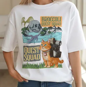 Broccoli Quest Squad T-shirt, Bookish Shirt, Onyx Storm Shirt, Brocolli Kitten Team, Book Club Graphic Tee, Book Lover Gift