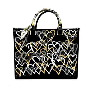 BARBU - NICOLE black Graffiti metallic Hearts