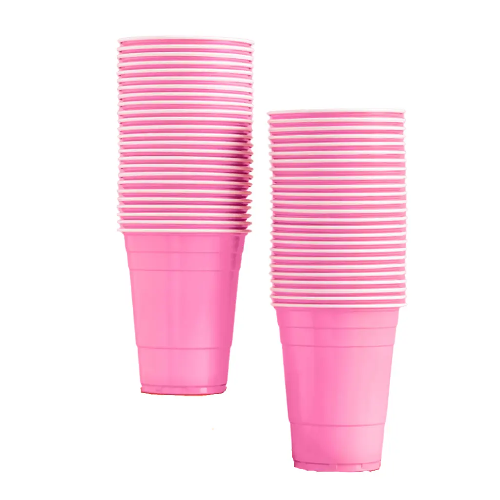 MATTE PINK PLASTIC CUPS MATTE PINK PLASTIC CUPS
