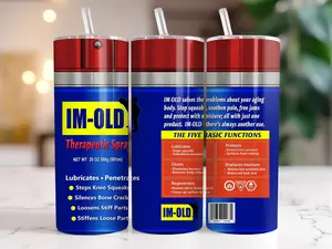 I'm Old Funny 20oz Tumbler Bottle Drinkware Lid Plastic Straw Stainless Cup