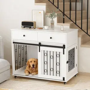 Dog Crate — Sliding Barn Door