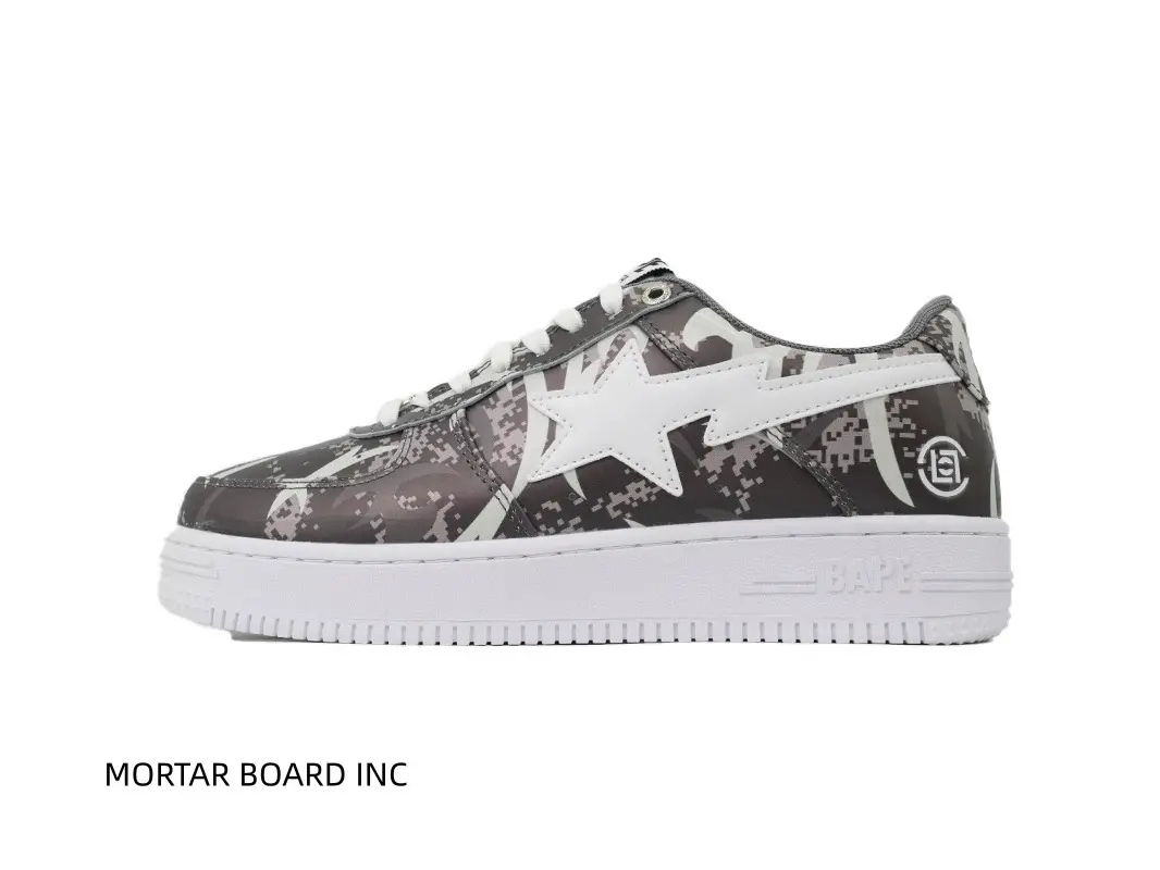 Brand New Unisex Black‑Grey Graffiti Print Low Top Sneakers Graffiti Printed Durable White Rubber Thick Outsole Fashion Street Trend Casual Shoes