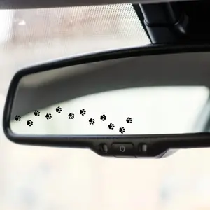 2PCS/SET Cute Healing Dog Paw Print Sticker - For car rearview mirrors, notebooks, backpacks. Full of pet cute vibe, add lovely logo. A favorite decor for pet lovers! Car Decals