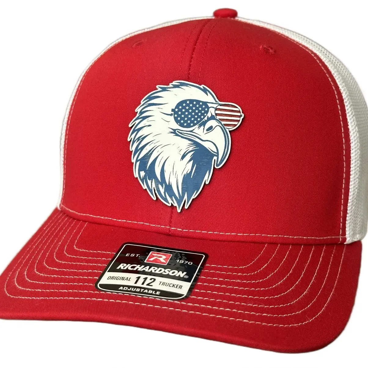American Eagle with USA Sunglasses Patch on Richardson 112 SnapBack Cap