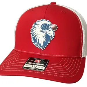 American Eagle with USA Sunglasses Patch on Richardson 112 SnapBack Cap