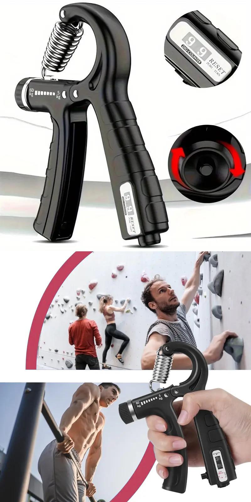 Adjustable Resistance Hand Grip Strengthener, Forearm Veins Trainer, Home Gym Fitness Equipment for Athletes and Great Father's Day Gift