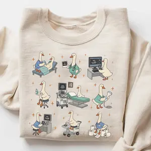 Sonography Tech Silly Goose Sweatshirt, Ultrasound Tech Gift, RDMS Sweatshirt, Sonographer Graduation Gift, OBGYN Nurse Ultrasound Sweater