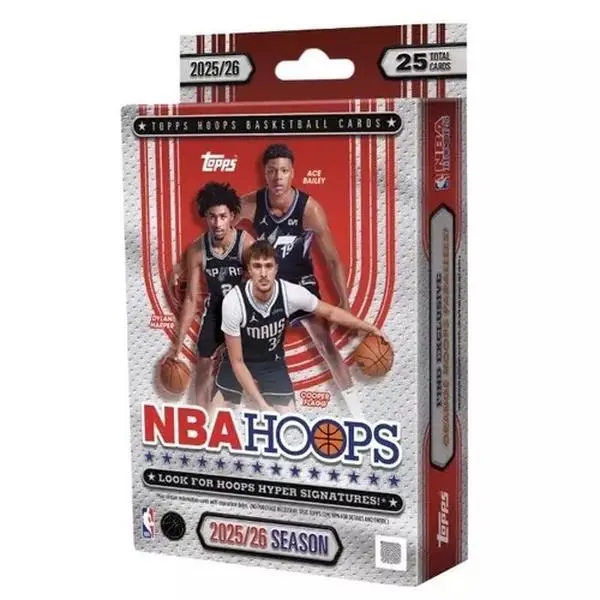 Topps NBA Hoops Trading Card Hanger Box 2025-26 Topps NBA Hoops Trading Card Hanger Box 2025-26
