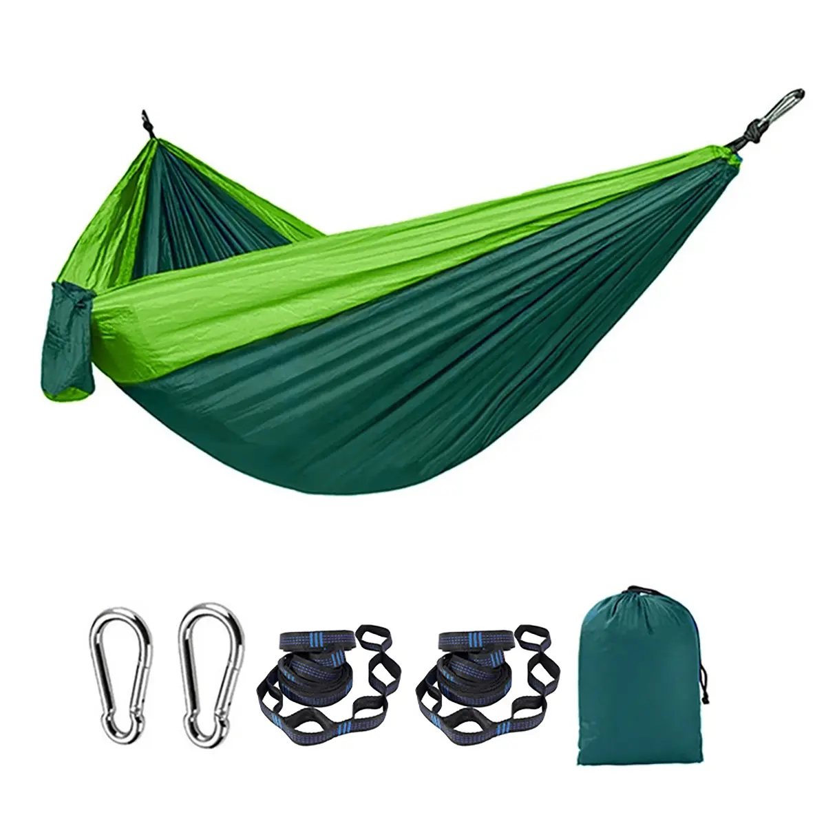 Camping Hammock with Tree Straps,Portable Lightweight Nylon Single Hammock,Heavy Duty Outdoor Gear for Hiking Beach Backpack Survival Travel