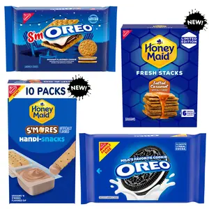OREO & HONEY MAID Limited Edition S'mores Variety Pack| OREO S'mOREO & Original Cookies, HONEY MAID Salted Caramel Graham Crackers & Handi-Snacks S'mores