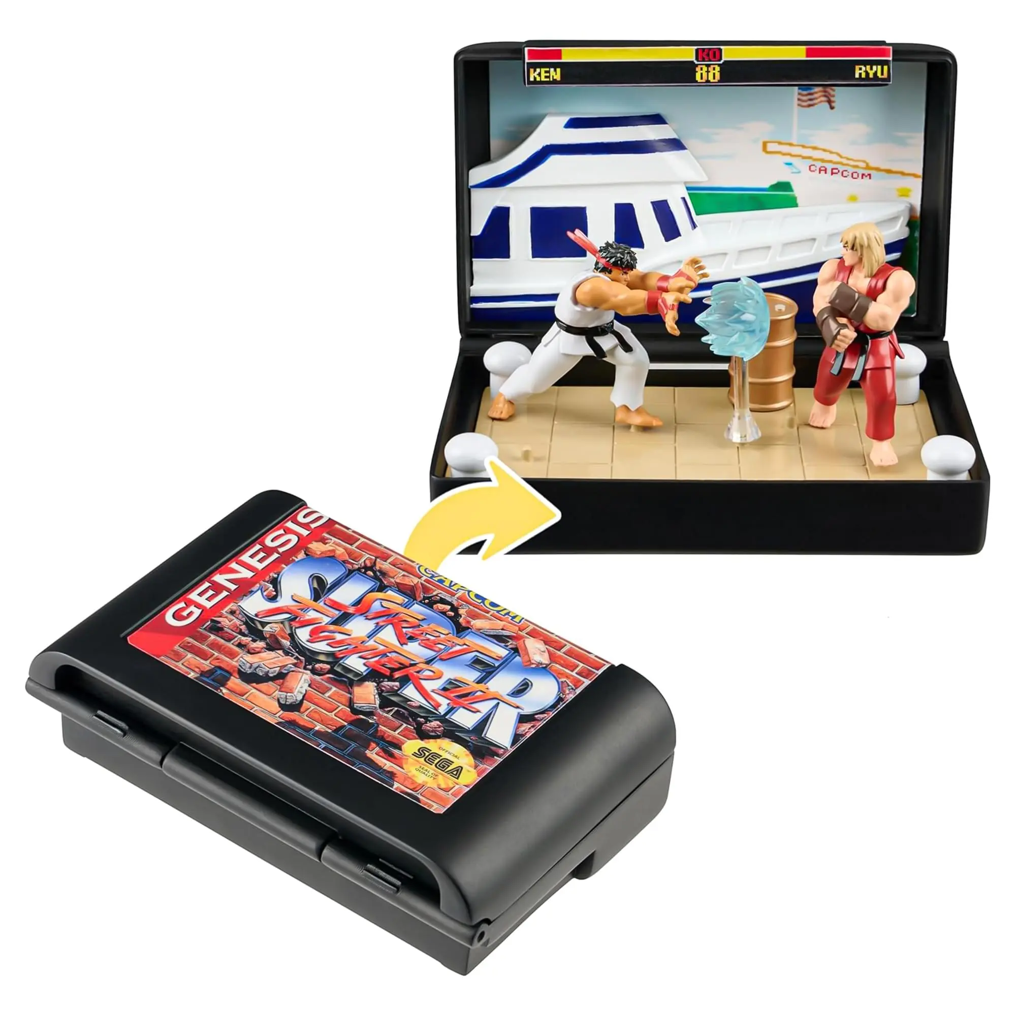 Street Fighter II Sega Console Heroes Cartridge Playset | Ryu & Ken