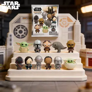 Star Wars 3D Keychain Blind Bag 1PC Officially Licensed Mystery Anime Figure Keyring PVC Blind Box Backpack Charm Perfect for Collectors Mandalorian Series