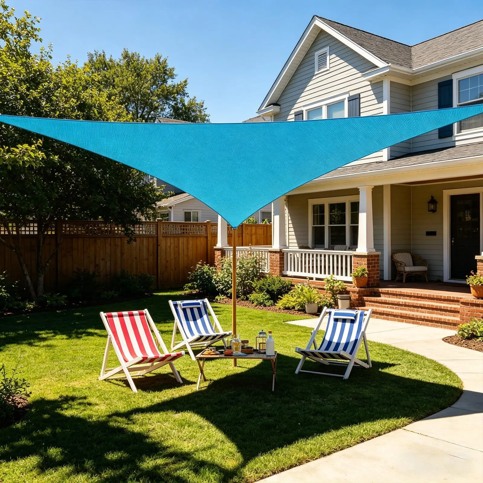 Sun Shade Sail 12'X12'X12' Triangle - Premium UV Block Shade Cloth Canopy for Patio, Backyard & Garden - Durable Outdoor Sunshade in Sand - Breathable Fabric for Deck, Pool & Play Areas