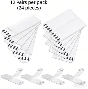 Removable Heavy Duty Adhesive Strips - 24 Pcs No Damage Wall Mounting Tapes, Strong Sticky No Residue Hanging Strips for Home, Office, DIY Decor