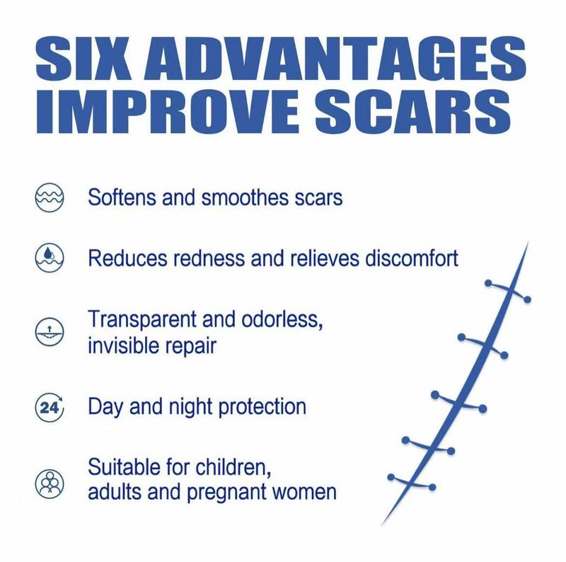 Professional Scar Removal Cream, AdvancedSilicone Skin Repair Gel for Burn,Acne Old Scar Removal Cream for Face & Body | Fades DarkScars