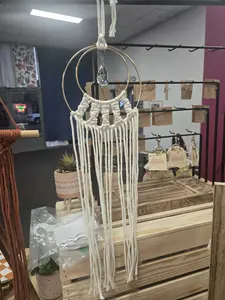Medium Macrame Suncatcher-Single Color w Gem