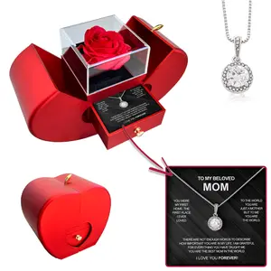 Pendant Necklace - With Real Rose - To My Mother