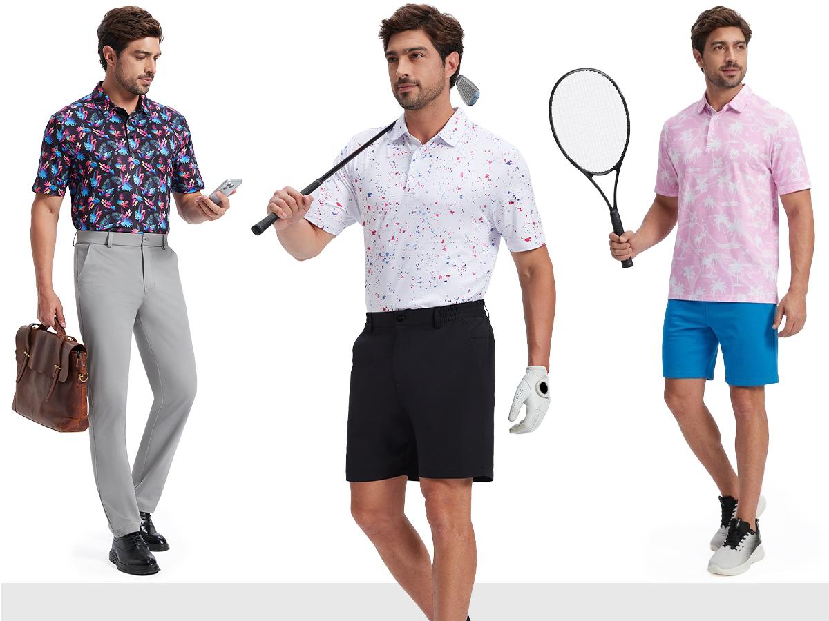 Golf Shirts for Men Dry Fit Short Sleeve Print Performance Moisture Wicking Polo Shirt#FathersDayGift#SummerVibes Golf Shirts for Men Dry Fit Short Sleeve Print Performance Moisture Wicking Polo Shirt#FathersDayGift#SummerVibes