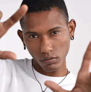 FaithHeart Small Chunky Hoop Earrings for Men Women