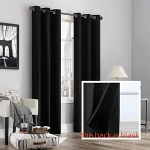 1pc Complete Blackout Curtain 100% Light Blocking for Bedroom, Japanese Style Cotton Linen Drapes for Living Room, Room Decor Curtain, Easy to Clean, UV Protection, Heavy Curtain, Blackout Window Cover