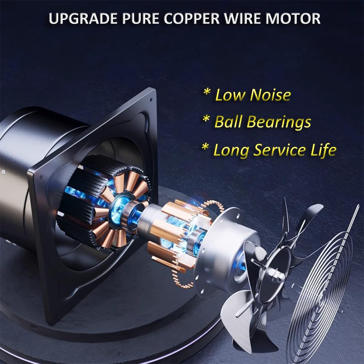 8 inch Exhaust Fan With Switch Through-wall installation Ventilation Fan 110V Exhaust Smoke Fan