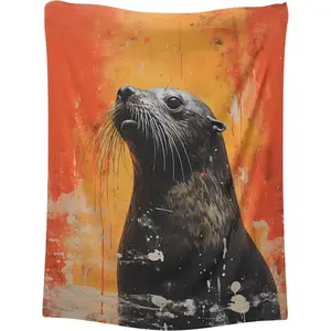 Fur Seal Themed Gifts Blanket Gifts Decorative Blankets Twin Blankets 60" x 80"