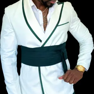 DMC Formal Tuxedo with Belt Wrap & Custom Lapel for Men - Elegant Menswear Suit - Tuxedo & Suit Formal Wear