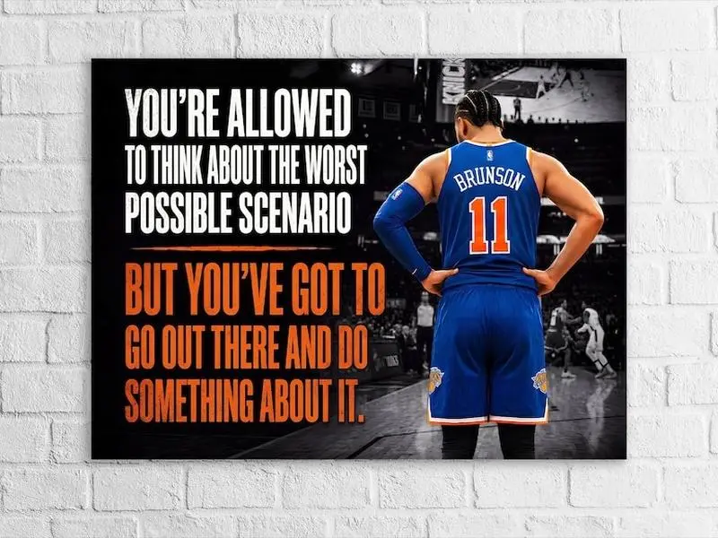 Jalen Brunson Quote Poster, NY Knicks, Poster Print Unframed, Fine Art, Man Cave, Kids Room, Office, Dorm Room