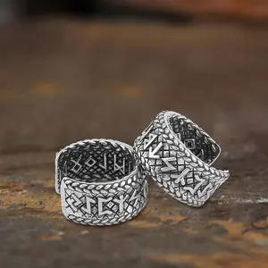 GTHIC Dragon Scale Viking Runes Stainless Steel Stud Earrings Fashion Accessories for Men Women Daily Wear