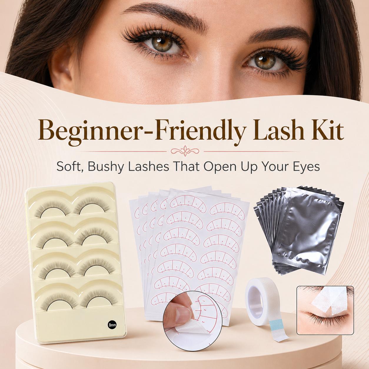 SJ LASHES Eyelash Extension Kit - Complete Faux Mink 3D Lash Practice Set for Beginners & Pros with Premium Glue Remover Tweezers & More - Flawless, Makeup SJ LASHES Eyelash Extension Kit - Complete Faux Mink 3D Lash Practice Set for Beginners & Pros with Premium Glue Remover Tweezers & More - Flawless, Makeup