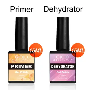 GIOIO 2/5pcs Quick-drying Function Gel Nail Polish Set, 15ml Nail Primer Nail Prep Dehydrator Base Top Coat Gel Nail Polish Long Lasting DIY Nail Art Supplies for Home Salon Manicure Tips Use
