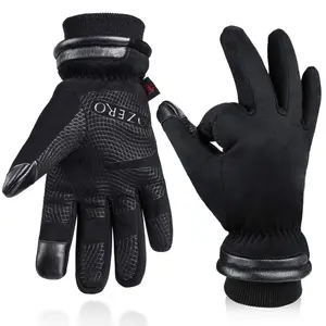 OZERO Waterproof Winter Gloves for Men & Women -30 ℉ Cold Proof Touchscreen Anti Slip Silicon Palm Heated Thermal for Driving Cycling Motorcycle in Cold Weather Warmest Gifts for Dad