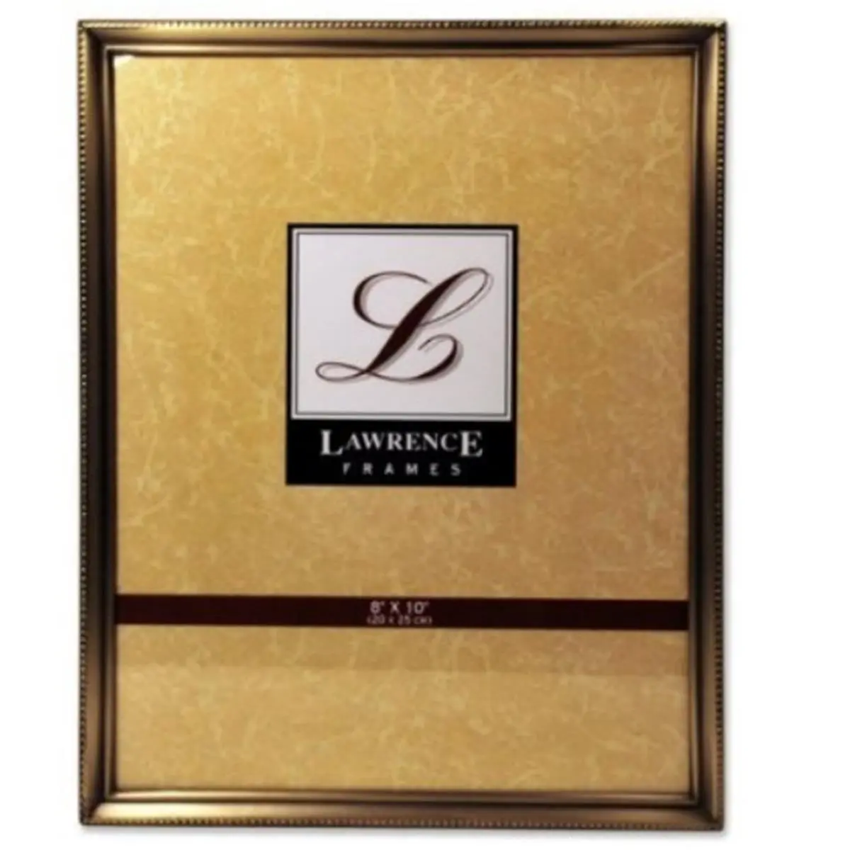 Antique Brass 8x10 Picture Frame - Bead Border Design